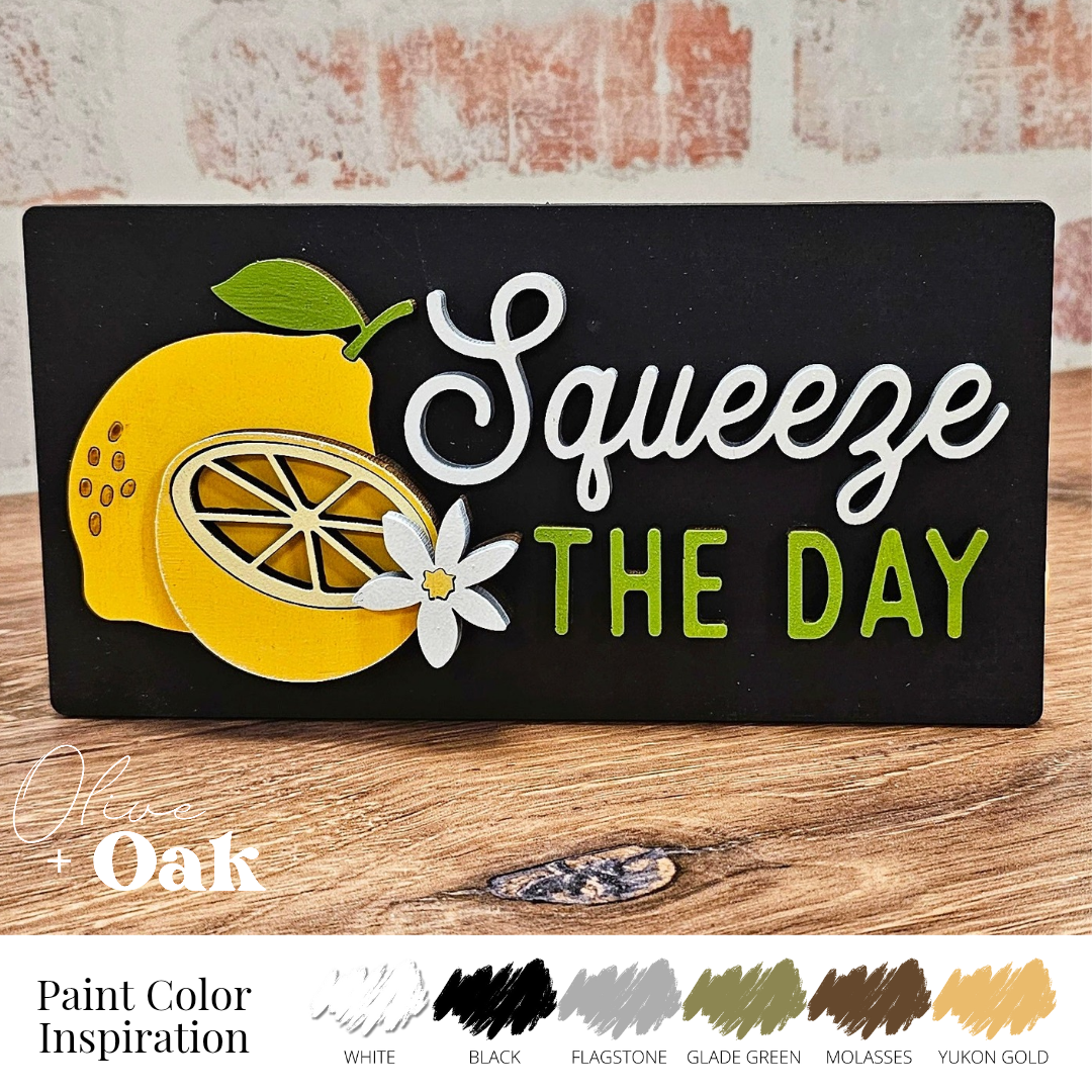 DIY Lemon Shelf Decor Trio