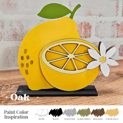 DIY Lemon Shelf Decor Trio