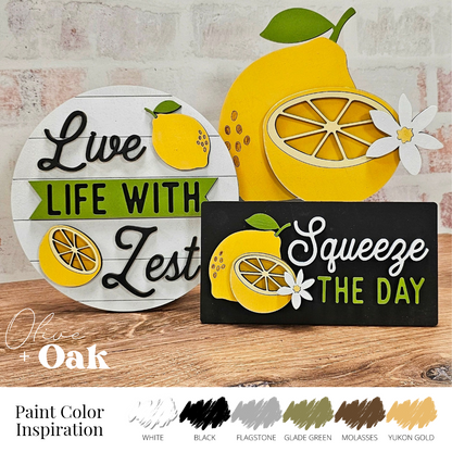 DIY Lemon Shelf Decor Trio