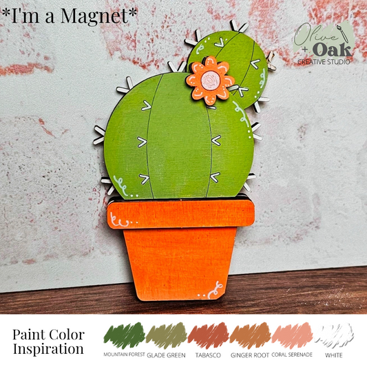 DIY Magnet Kit - Barrel Cactus