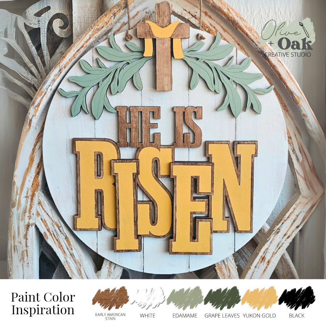 DIY He Is Risen Door Hanger