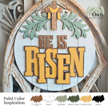 DIY He Is Risen Door Hanger