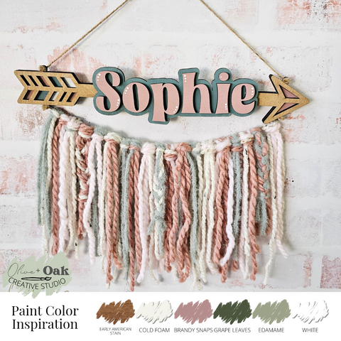 Personalized Boho Arrow Wall Hanger