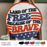 DIY Land of the Free Door Hanger