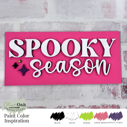 DIY Spooky Season Plank Sign