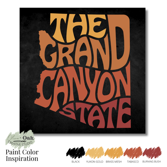 DIY The Grand Canyon State Stencil Sign
