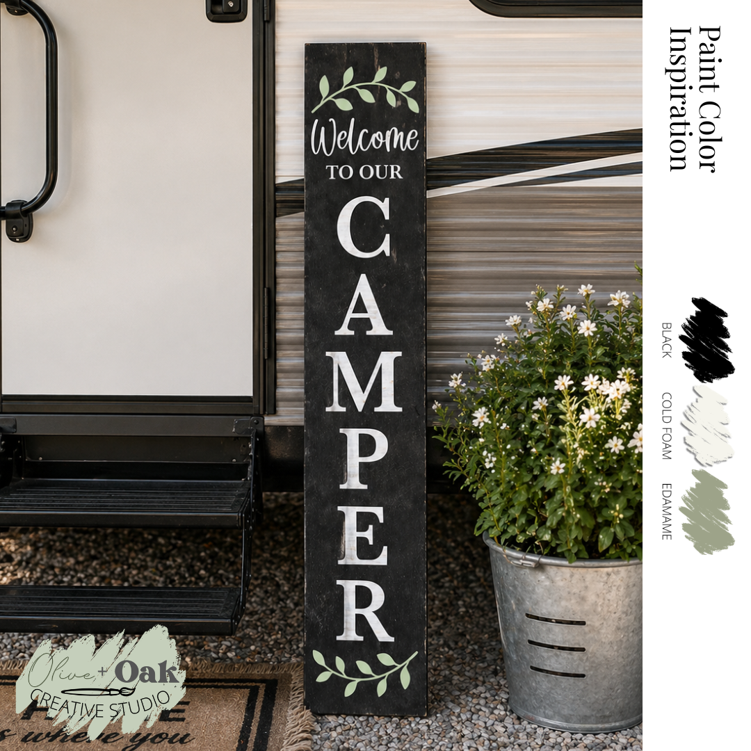 DIY Welcome to Our Camper 4' Porch Sign
