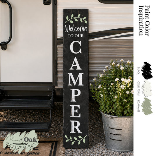DIY Welcome to Our Camper 4' Porch Sign