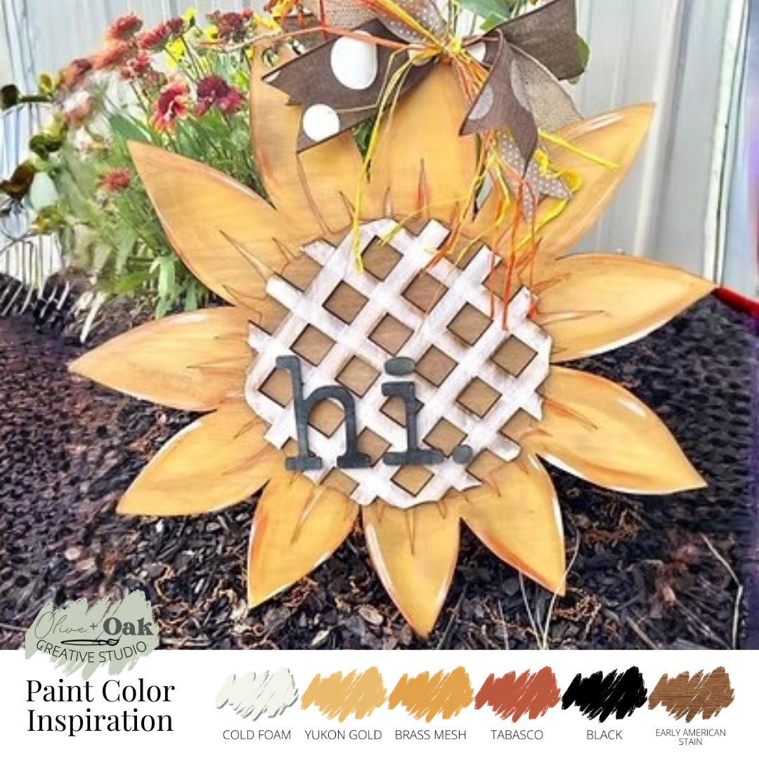 DIY Hi Sunflower Shape Door Hanger
