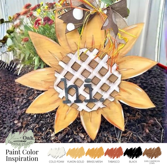 DIY Hi Sunflower Shape Door Hanger