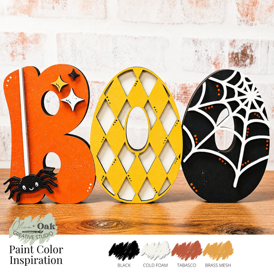DIY Boo Letters Chunky Shelf Sitter