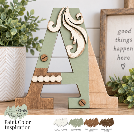 DIY Vintage Industrial Initials