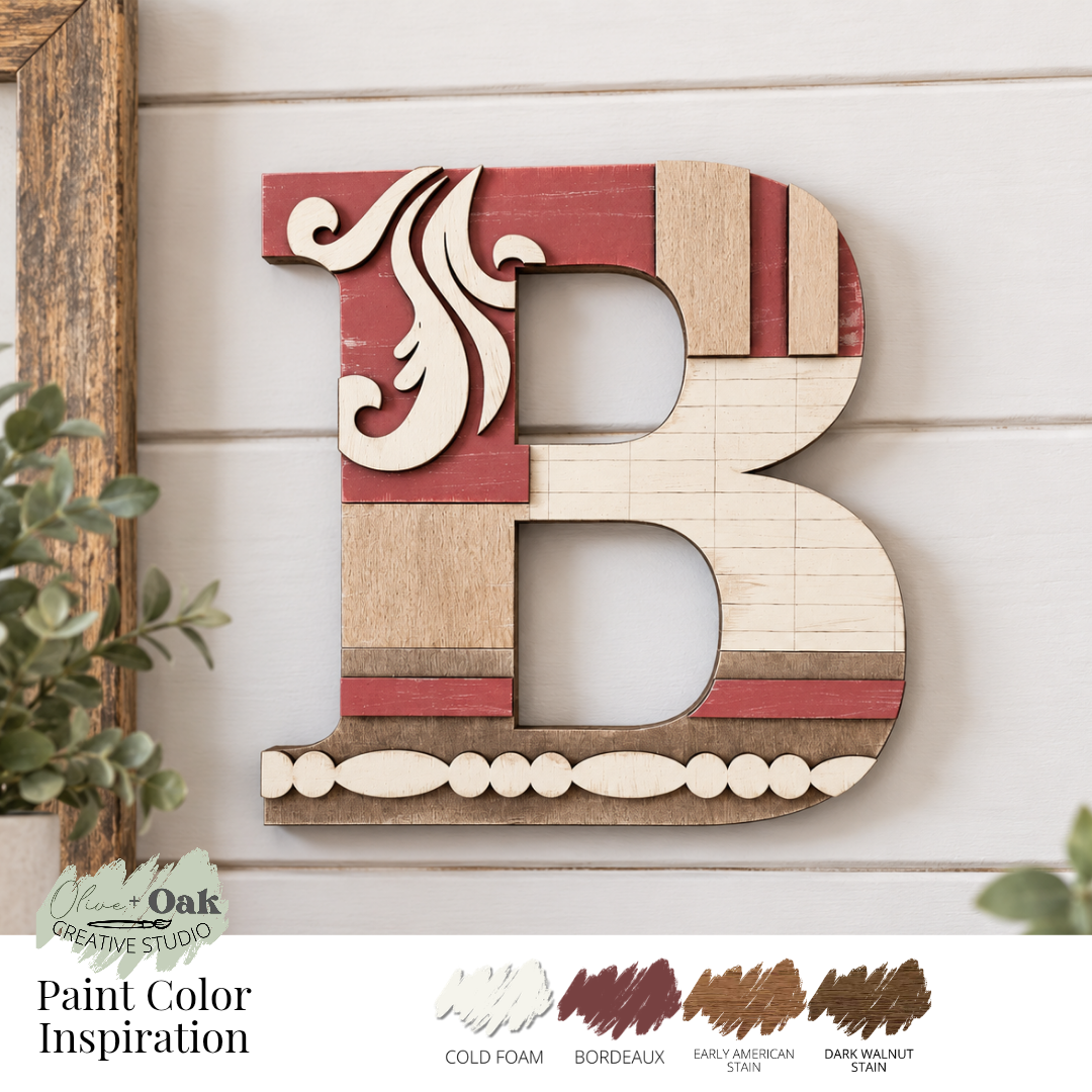 DIY Vintage Industrial Initials