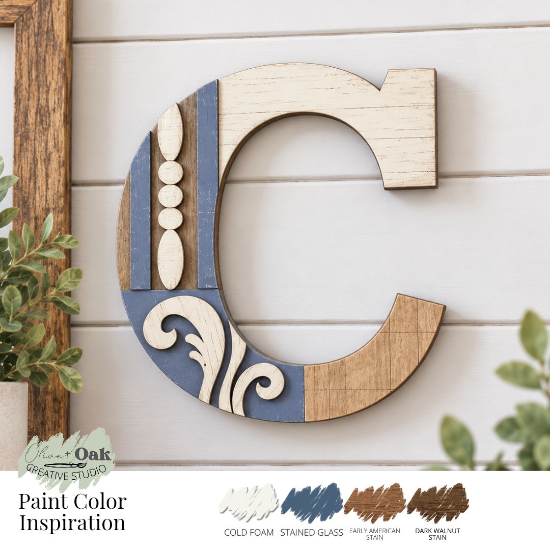 DIY Vintage Industrial Initials