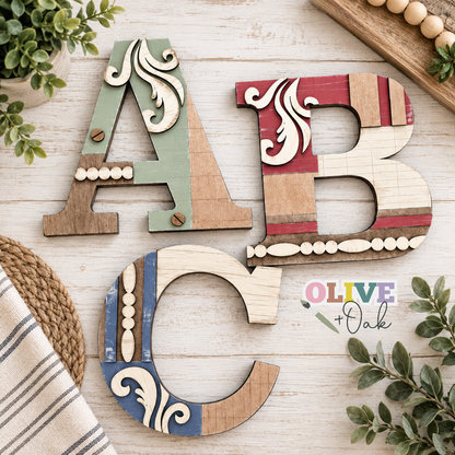 DIY Vintage Industrial Initials