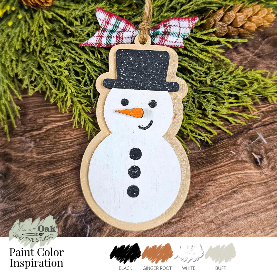 DIY Kit Iced Snowman Cookie Ornament