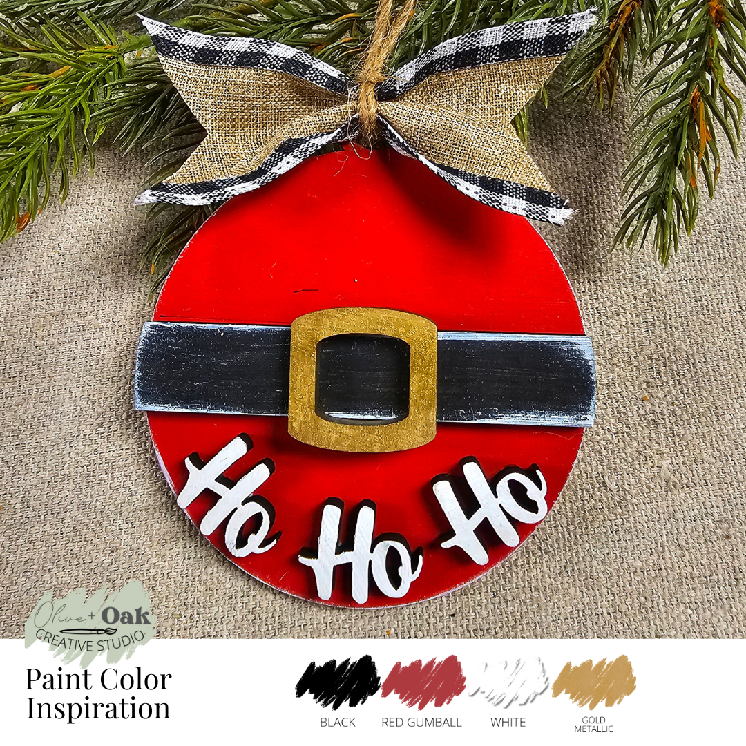 DIY Kit Santa Belt Ho Ho Ho Ornament