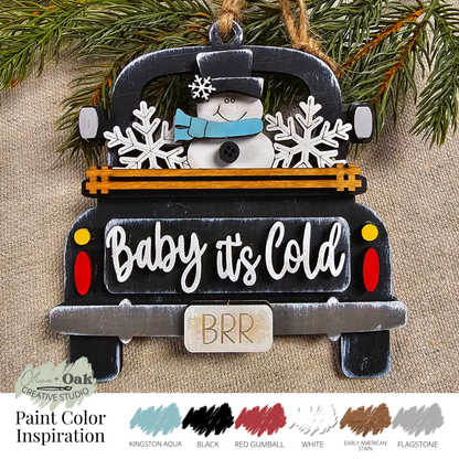 DIY Kit Baby Its Cold Truck Ornament