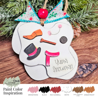 DIY Kit Yuma Snowman Melted Ornament