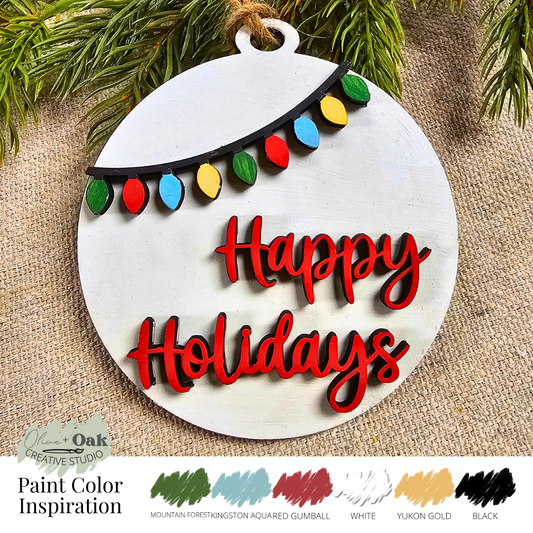 DIY Kit Happy Holidays Ornament