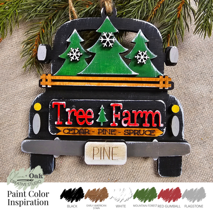 DIY Kit Tree Farm Truck Ornament