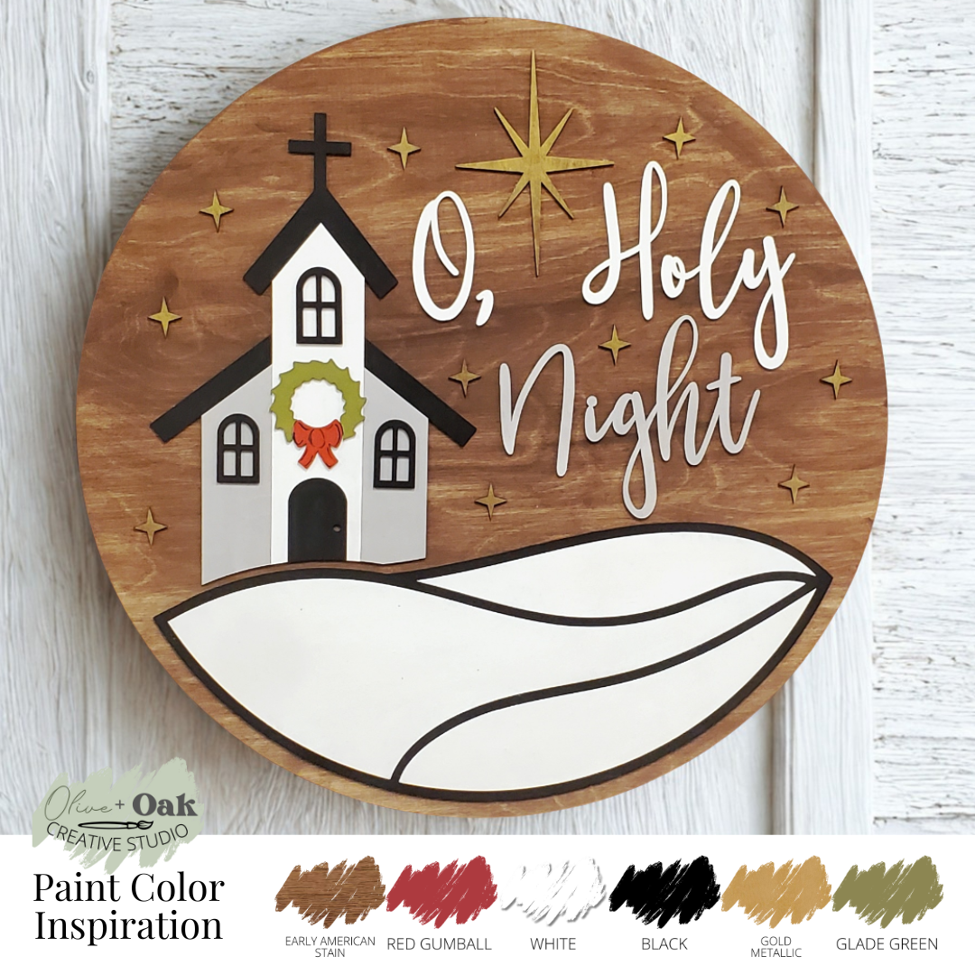 DIY O Holy Night Door Hanger