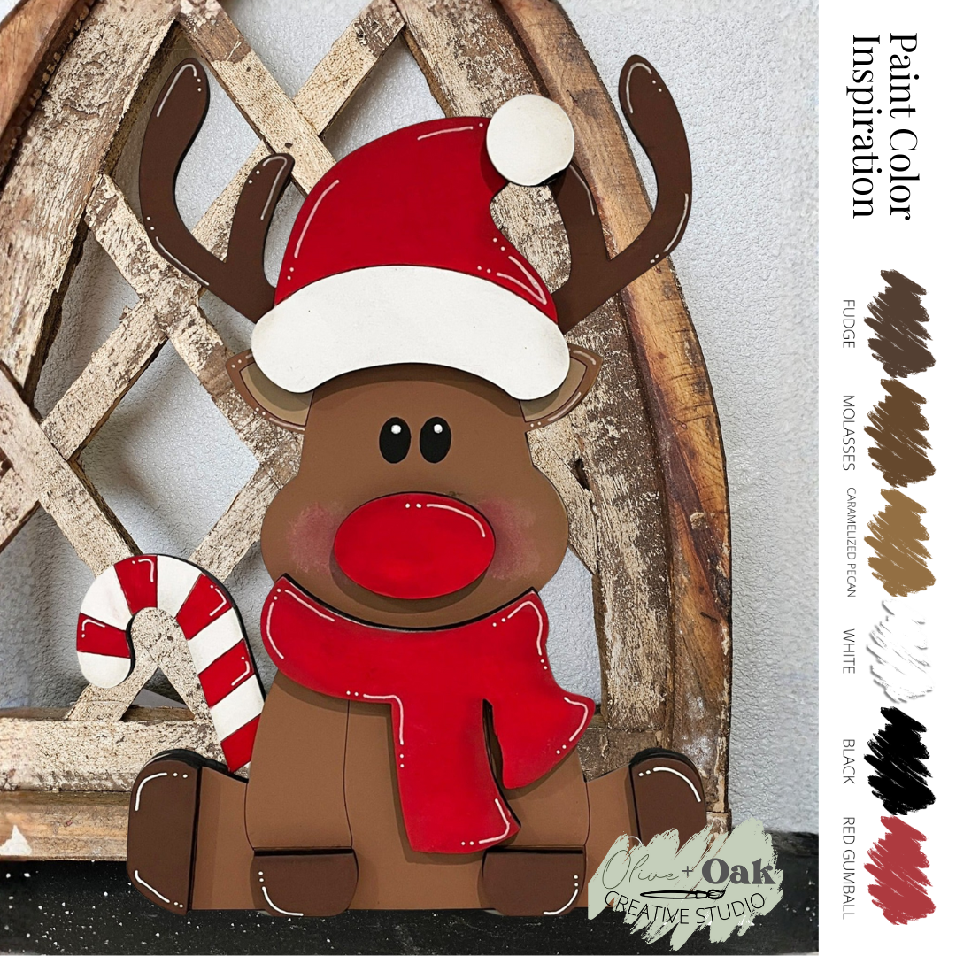 DIY Mini Mr. Reindeer Shelf Sitter