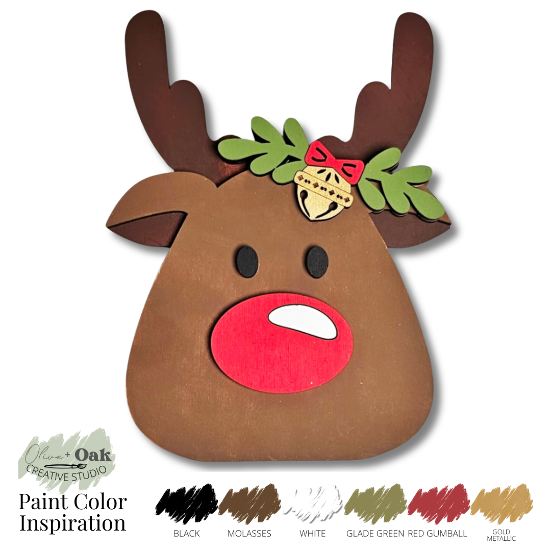 DIY Mini Reindeer Shelf Sitter