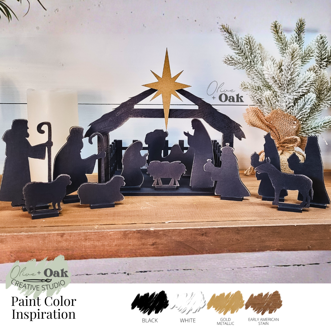 DIY Nativity Scene Wood Cut Kit