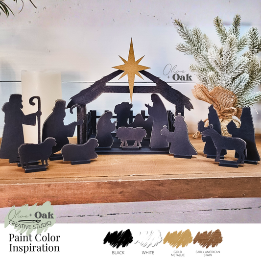DIY Nativity Scene Wood Cut Kit
