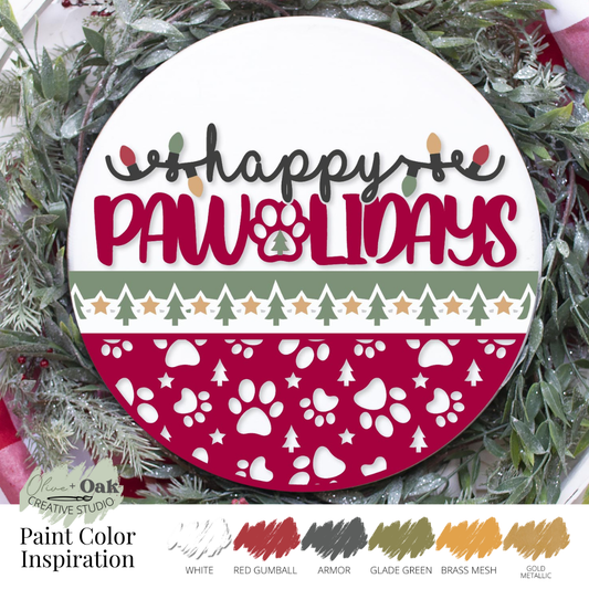 DIY Pawlidays Door Hanger