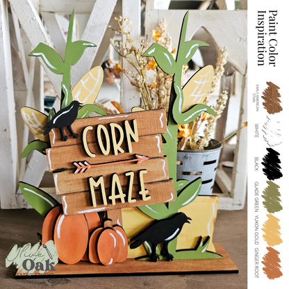 DIY Corn Maze Shelf Sitter