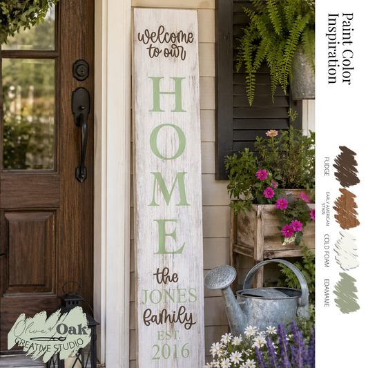 DIY Welcome to Our Home Personalized 4' Porch Sign