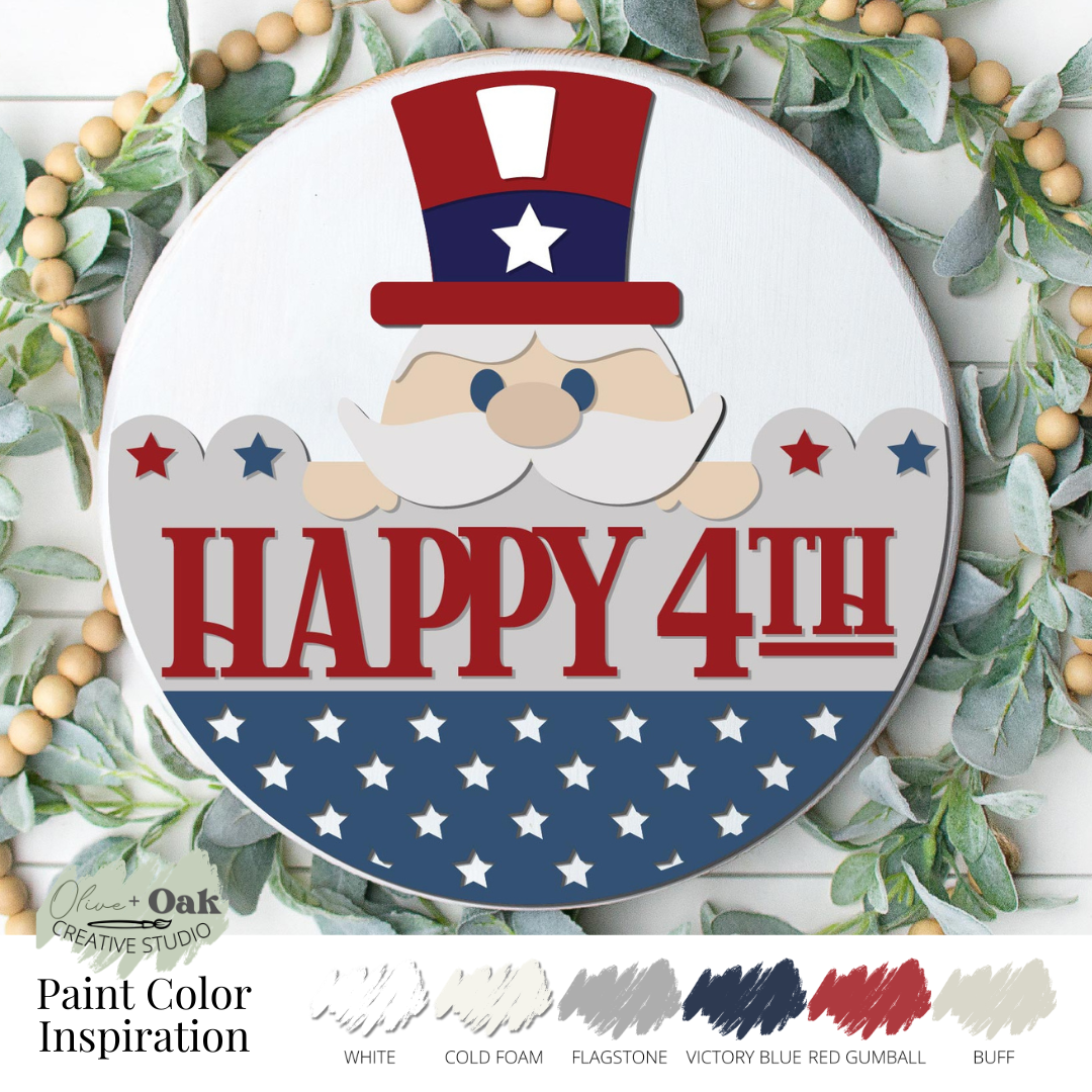 DIY Uncle Sam Gnome Door Hanger