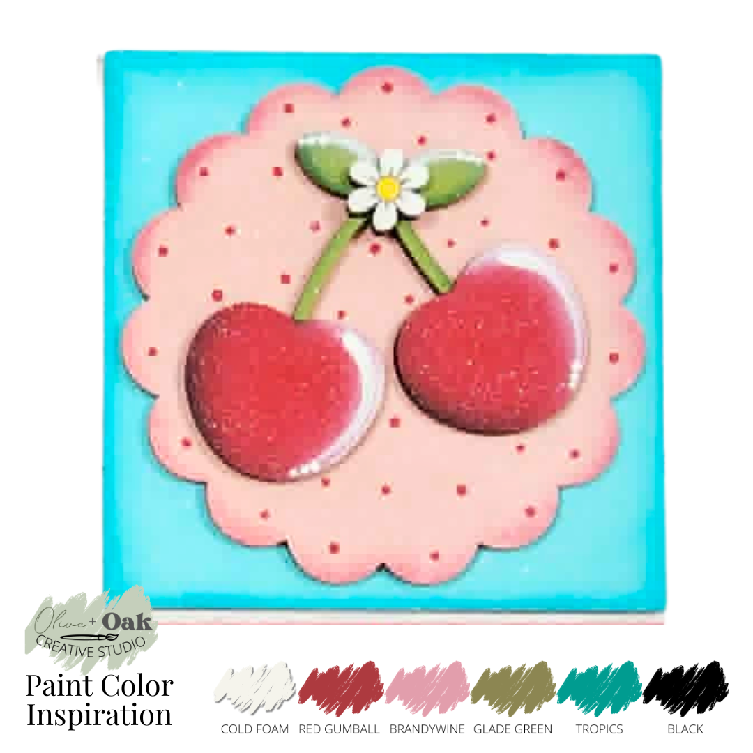 DIY Mini Cherry Square Tiles *Inserts ONLY*