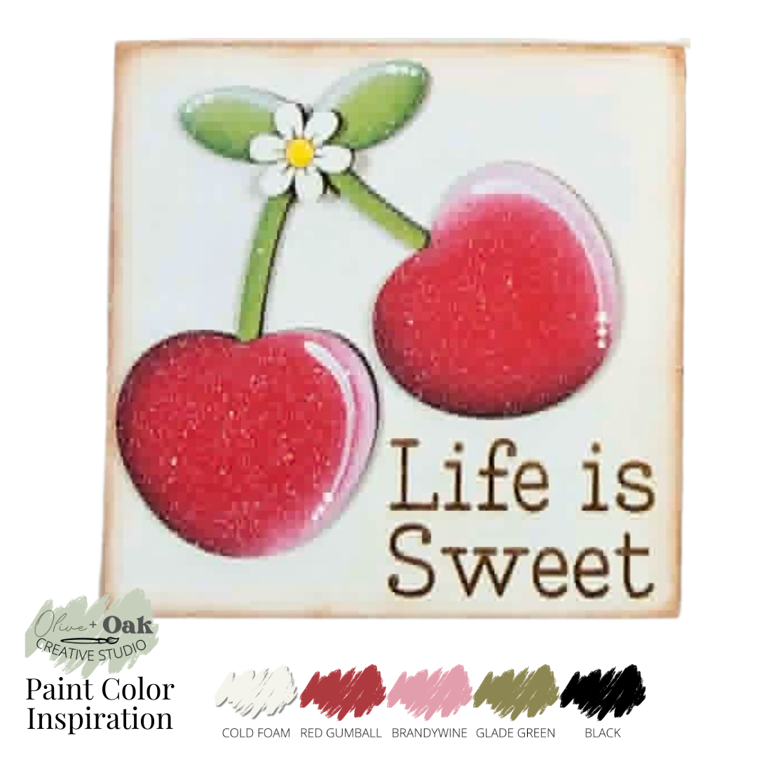 DIY Mini Cherry Square Tiles *Inserts ONLY*