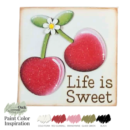 DIY Mini Cherry Square Tiles *Inserts ONLY*