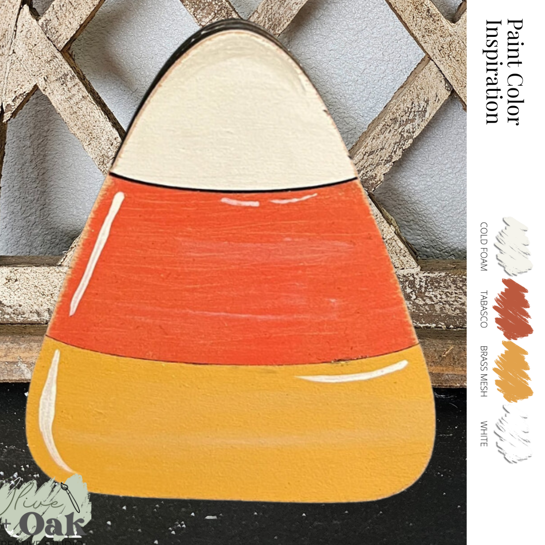 DIY Candy Corn Mini Shelf Sitter