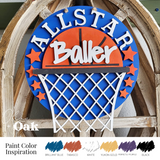 DIY Basketball All Star Round Hanger