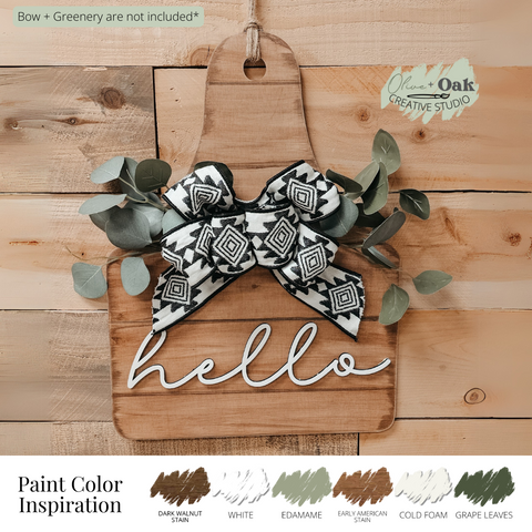 DIY Hello Ear Tag Door Hanger