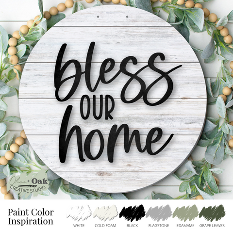 DIY Bless Our Home Door Hanger