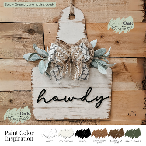 DIY Howdy Ear Tag Door Hanger