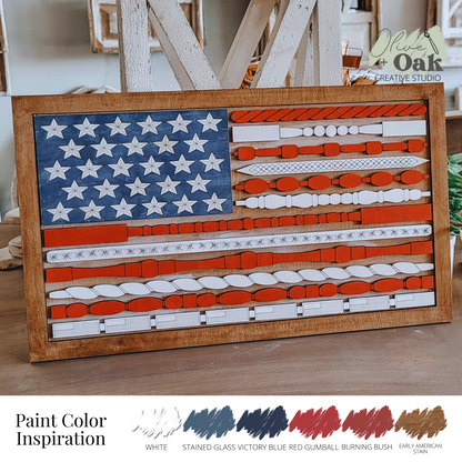 DIY Spindle Flag Sign