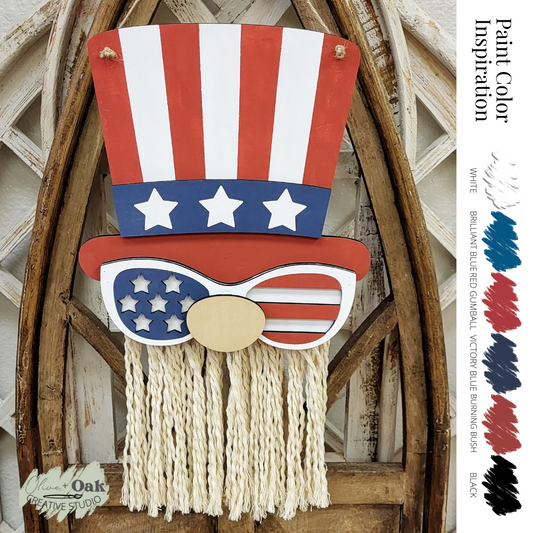 DIY Uncle Sam Macrame Hanger