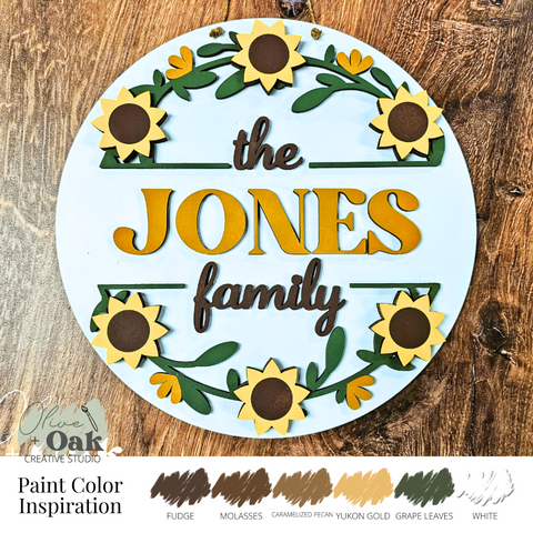 DIY Personalized Sunflower Door Hanger