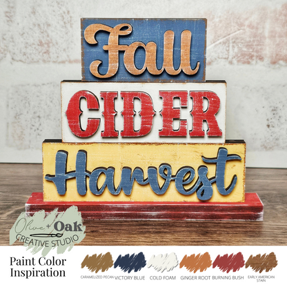 DIY Mini Fall Cider Harvest Shelf Sitter