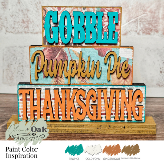 DIY Mini Gobble Thanksgiving Shelf Sitter