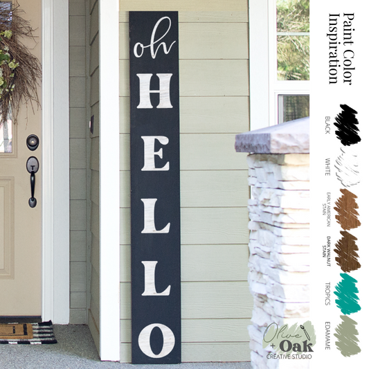 DIY Oh Hello 5' Porch Sign