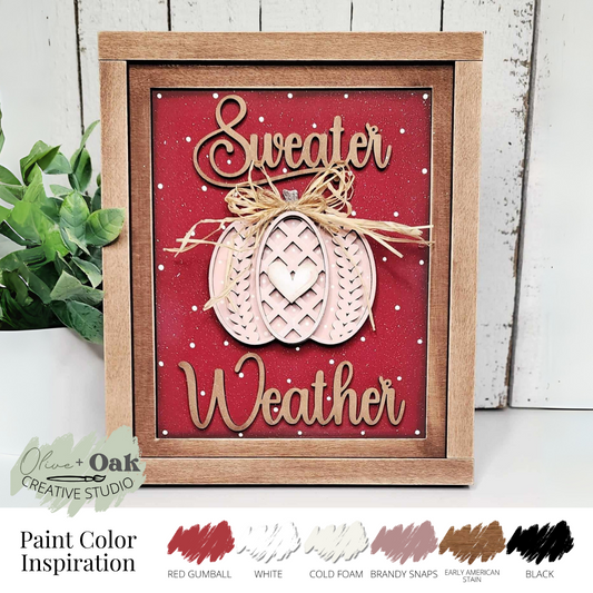 DIY Sweater Weather Mini Sign *Insert ONLY*