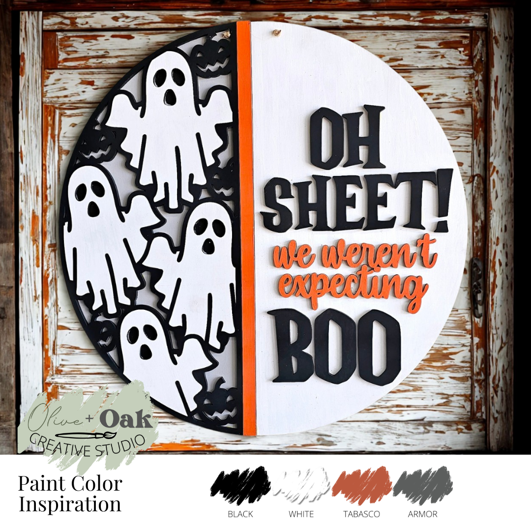 DIY Oh Sheet...Boo Door Hanger